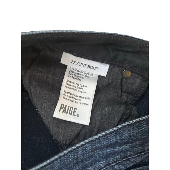 PAIGE Skyline Bootcut Stretch Jeans Medium Wash Size 27 Flare Denim - Picture 4 of 7
